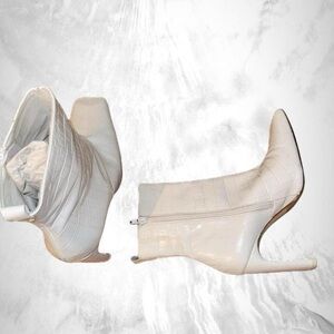 Miista Marcelle White Croc Leather Boots – Size 37 (US 7)